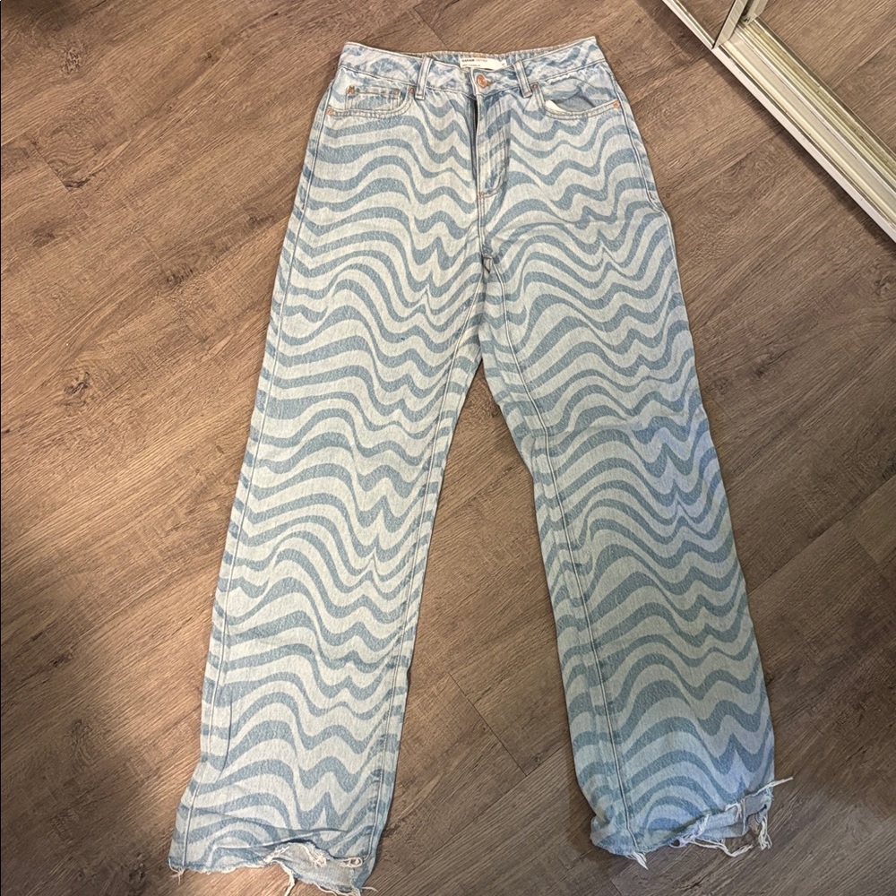 Garage Wavy wide leg denim size 7